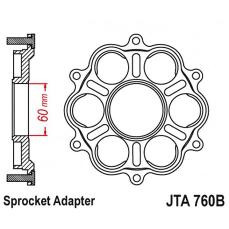 ADAPTER DO MONTAŻU ZĘBATEK MOTOCYKLOWA JTA760B