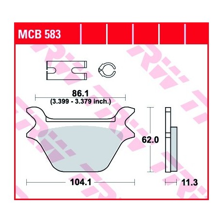 KLOCKI HAMULCOWE MOTOCYKL ORGANIC HARLEY-DAVIDSON FXDWG 1340 DYNA WIDE GLIDE 93 TRW MCB583