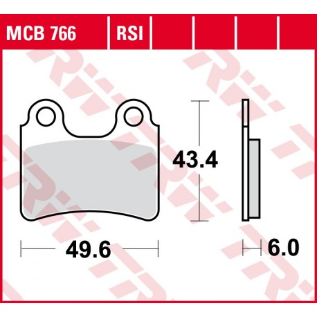 KLOCKI HAMULCOWE MOTOCYKL ORGANIC GAS GAS TXT 250 04-11 TRW MCB766