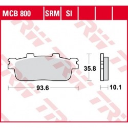 KLOCKI HAMULCOWE MOTOCYKL ORGANIC SYM 250 QUADLANDER 05-09 TRW MCB800